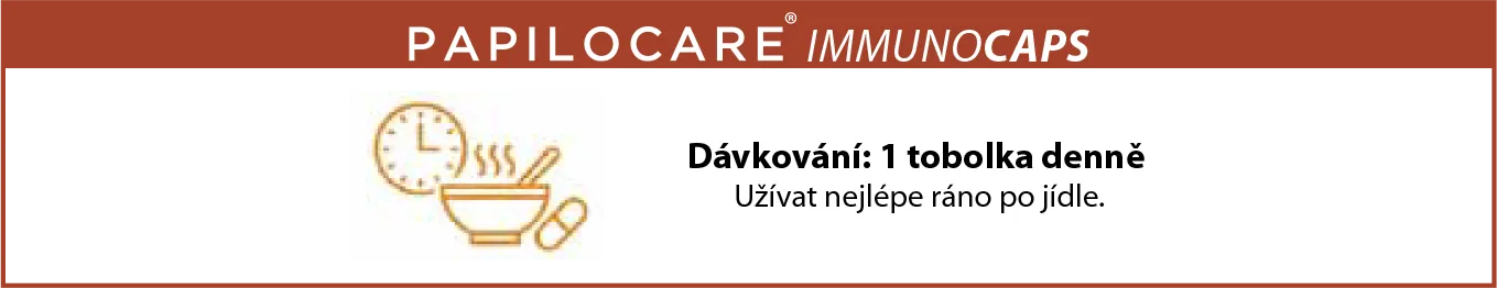 Schéma dávkovania Papilocare Immunocaps